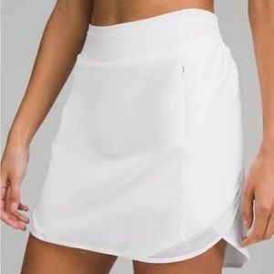 NWT Hotty Hot High Rise Long Skirt Lululemon white 8